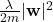 \frac{\lambda}{2m} |\mathbf{w}|^2